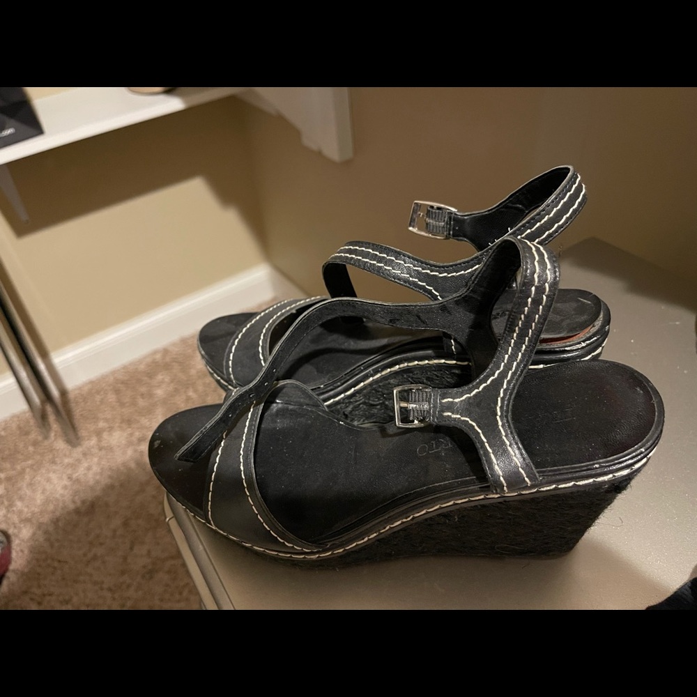 Wedges black size 8